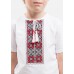 Embroidered t-shirt with short sleeves "Colours" red/white